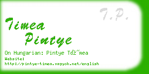 timea pintye business card